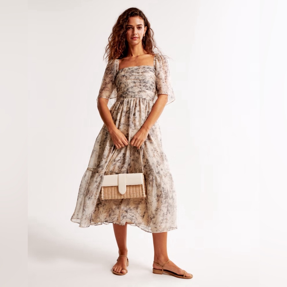 Abercrombie & Fitch Emerson Angel sleeves midi dress size S